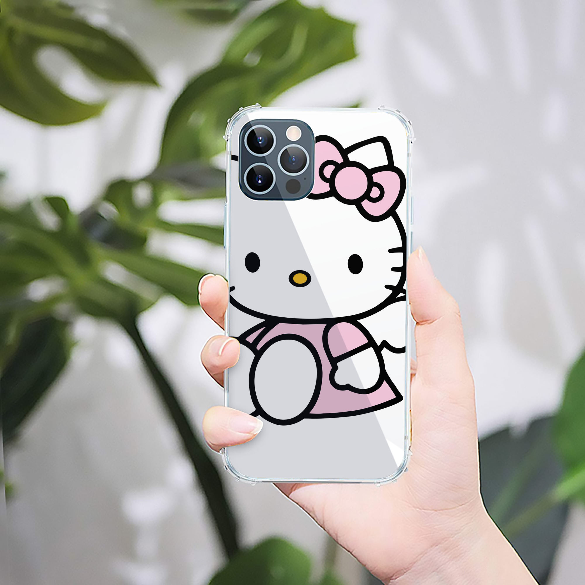 （画像用） Hello Kitty ハローキティ 【iPhone 12シリーズ対応】透明スマホケース（クリアソフトケース）